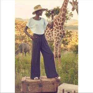 Anthro HARLYN Sabie olive green wide leg pants